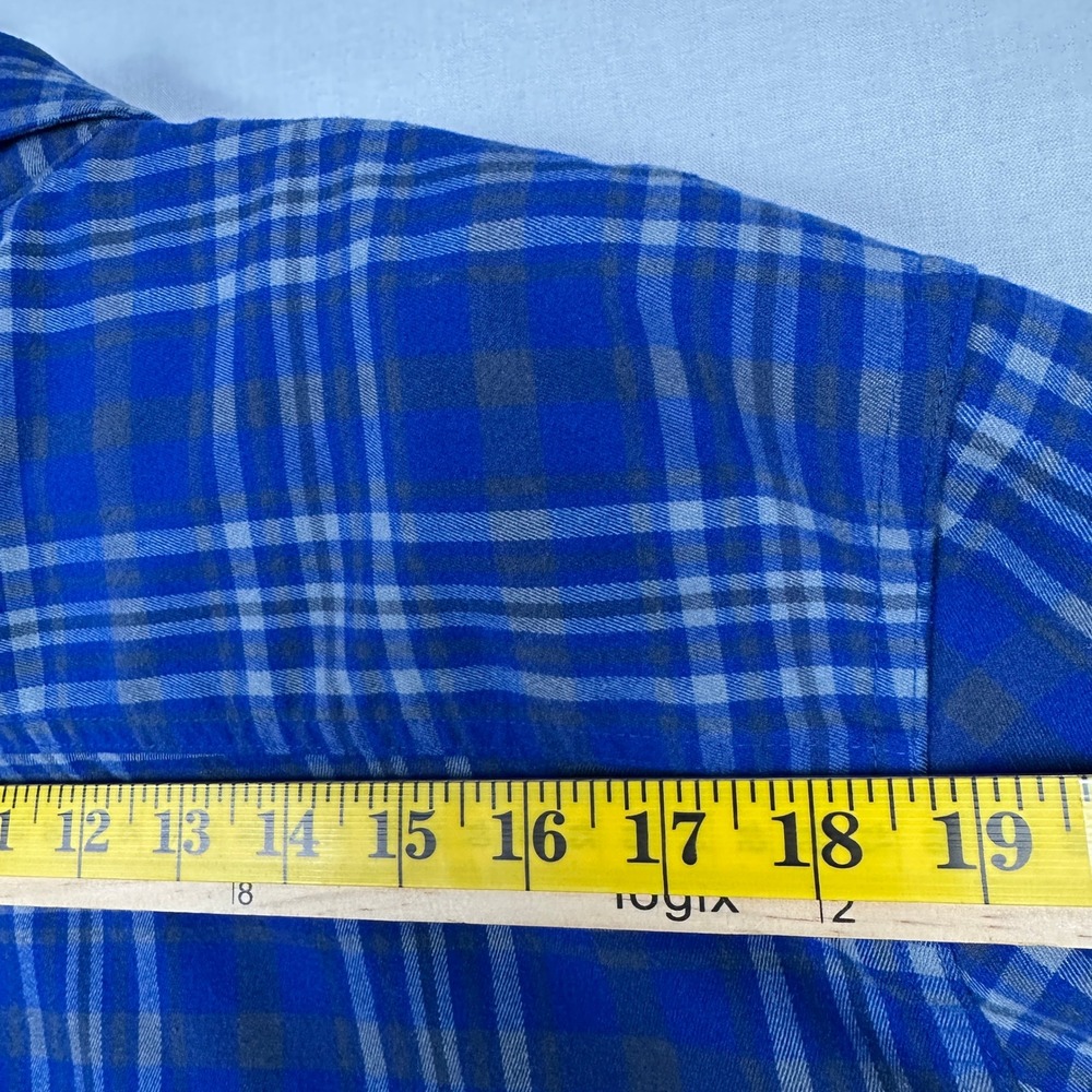 Outdoor Research Plaid Button Up Shirt Blue Hiking Men's XXL - Picture 5 of 13